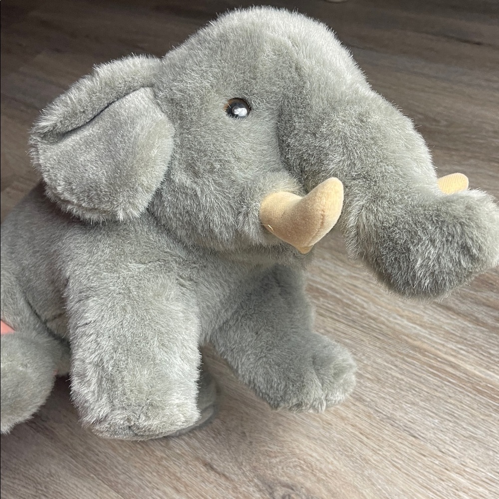 Large Gray Elephant Plush Toy